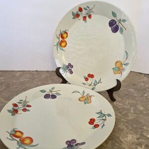 Dulcte Tabletops Unlimited Dinner Plates Fruit Design Set of 2 Kitchen‎ Decor